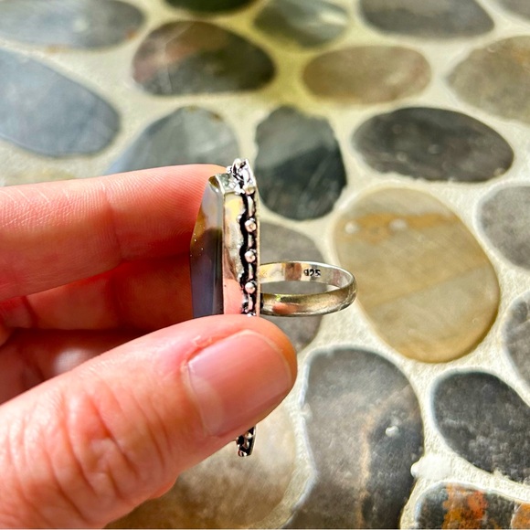 Bostwana Agate Sterling Silver Ring - Picture 5 of 9